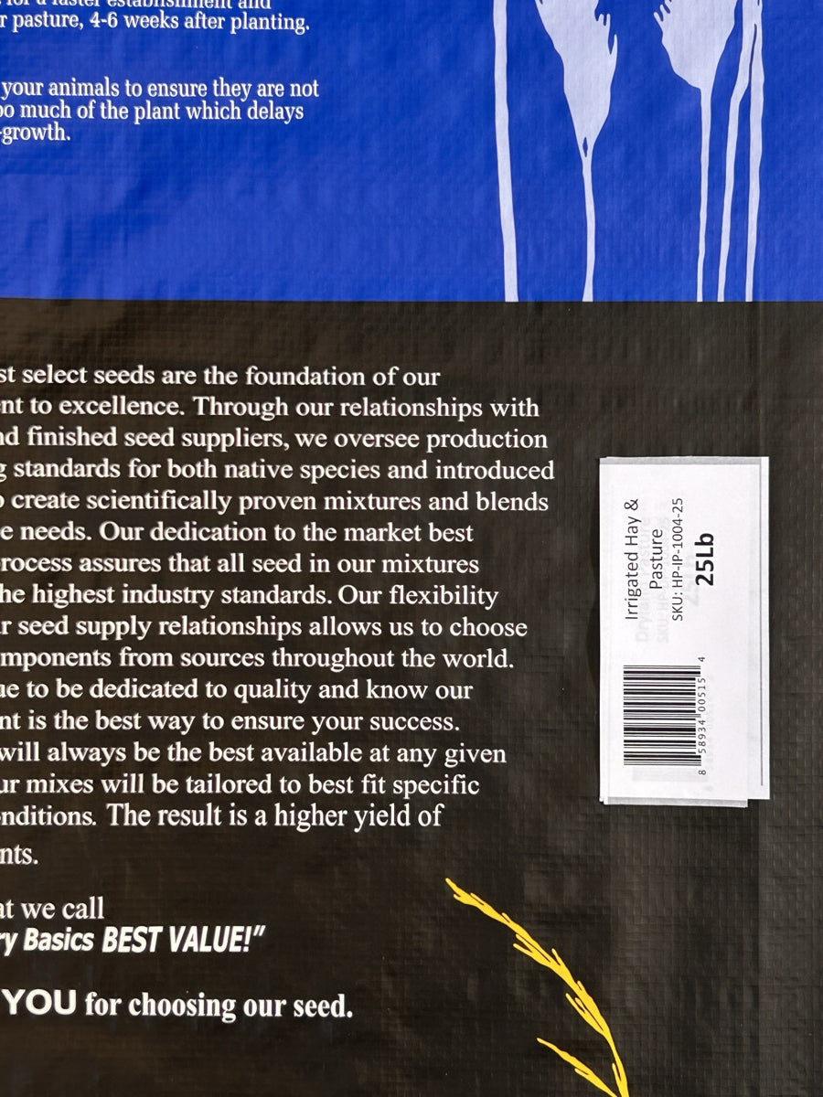 Irrigated Hay & Pasture